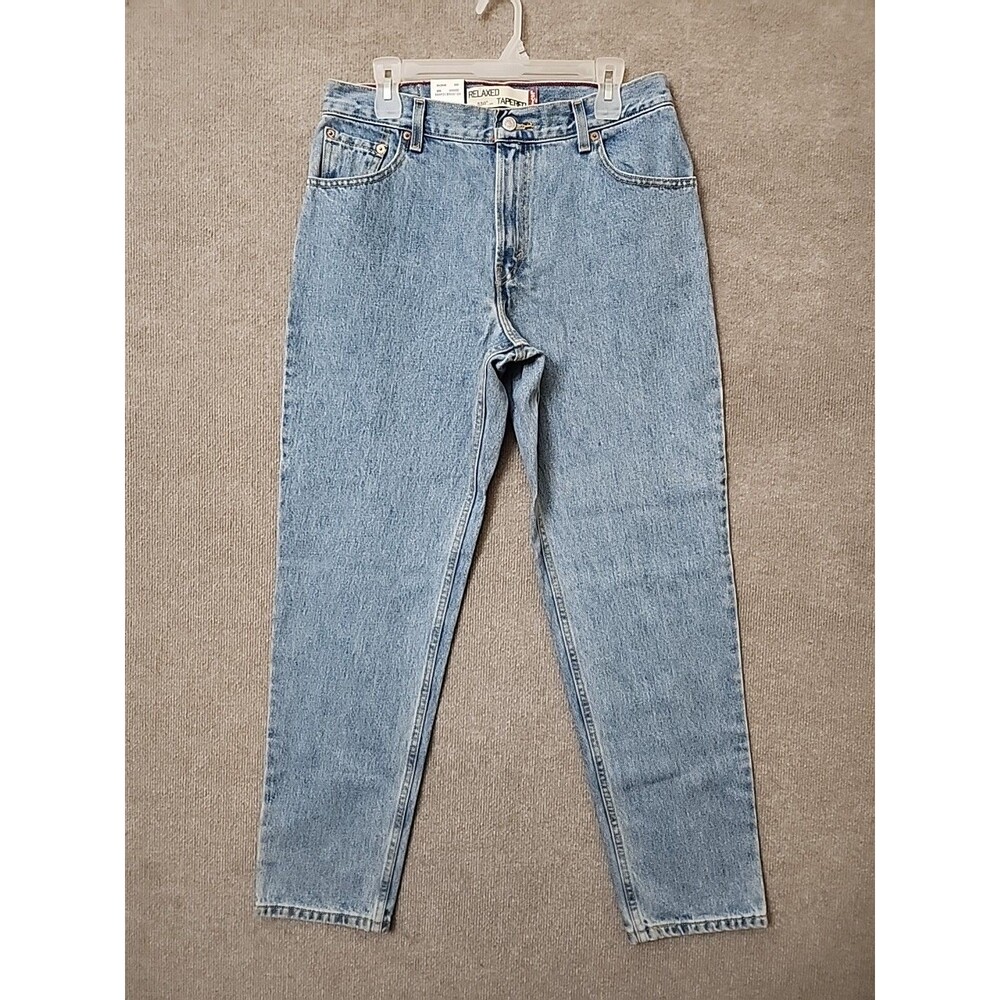 Levis 550 Relaxed Tapered Leg Jeans Womens 12 Blue Light Wash 100% Cotton NEW